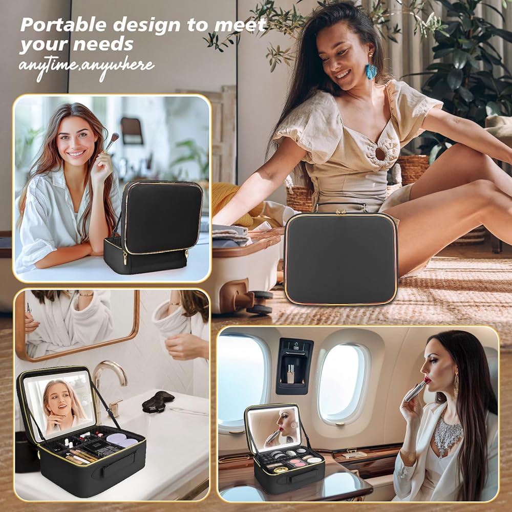 4K LED Vanity Case with Mirror