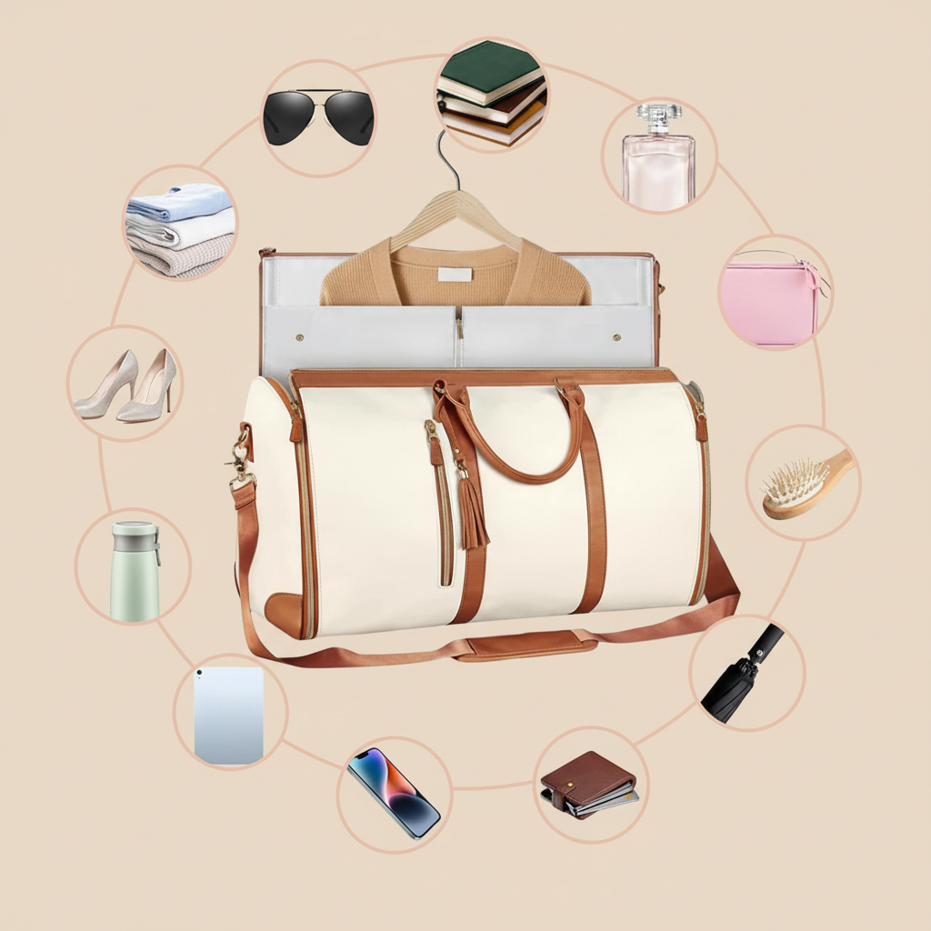 MetaCarry What Fits Inside - Warm Beige Background